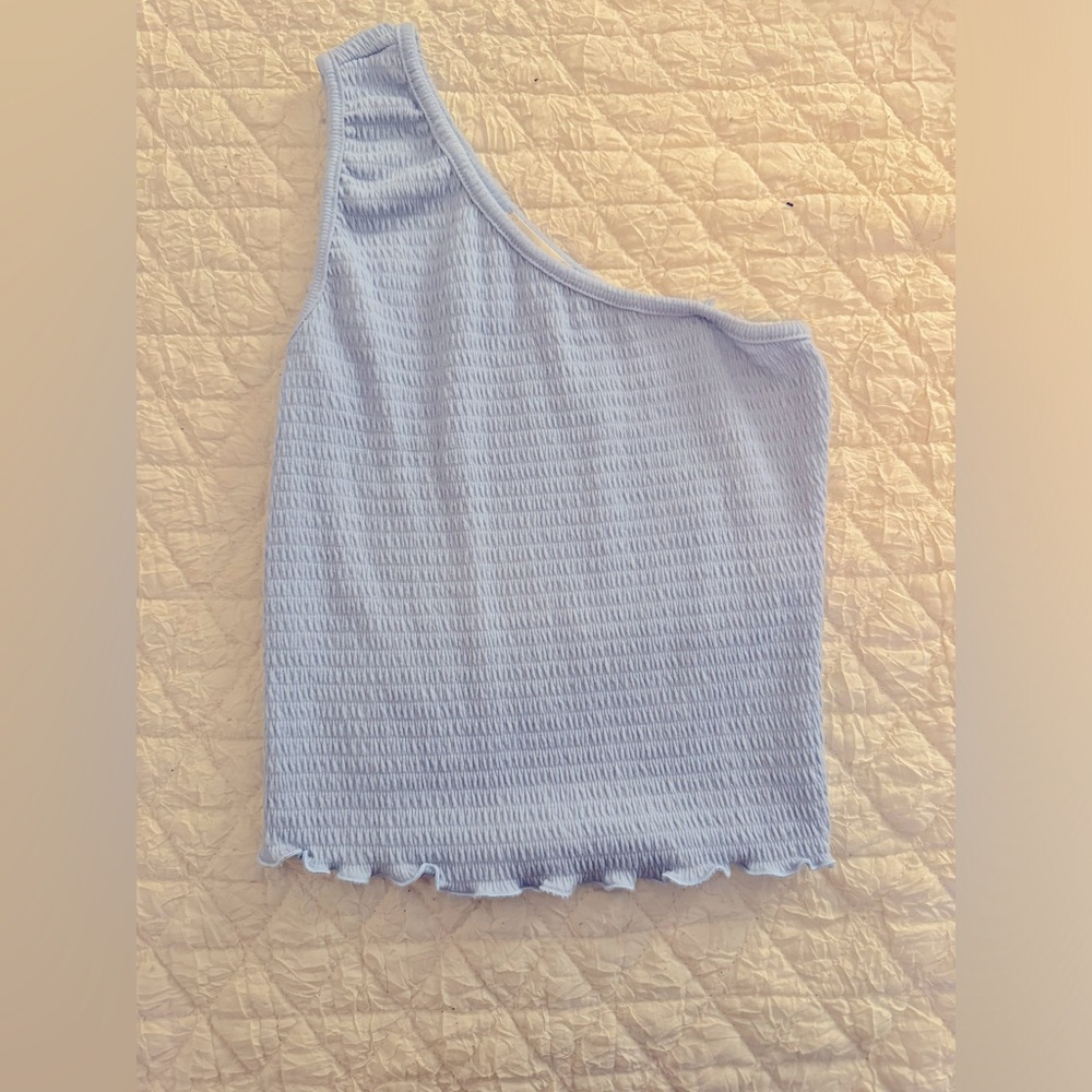 Light Blue One Shoulder tank top - XS